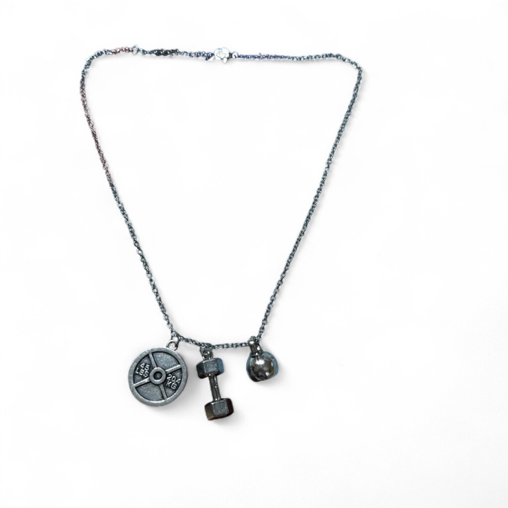 Fitness Charm Necklace- Used Condition Costume Jewelry
